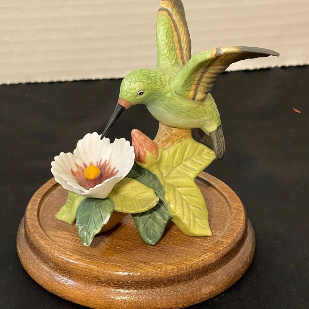 Green and Brown Hummingbird Figurine